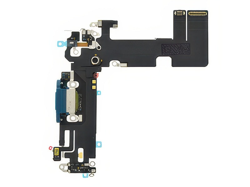 Flat cable + Connettore Ricarica + Microfono Blu senza logo per Apple iPhone 13