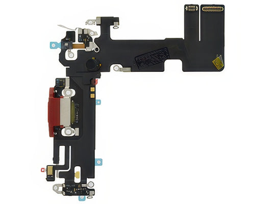 Flat cable + Connettore Ricarica + Microfono Rosso senza logo per Apple iPhone 13