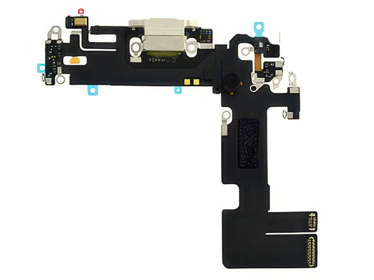 Flat cable + Connettore Ricarica + Microfono Bianco senza logo per Apple iPhone 13