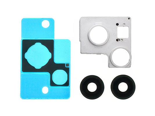 Cover Camera + Vetrino + Frame + Adesivo Verde Kit 2 Camere Completo per Apple iPhone 13
