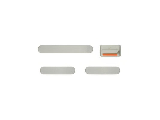 Set 4 Tasti esterni laterali completo Bianco per Apple iPhone 13