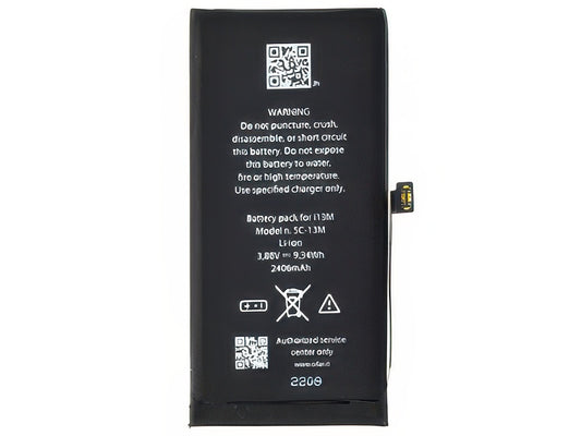 Batteria 2406 mAh qualità Premium Pro Celle AAA+ - Nuove zero cicli per Apple iPhone 13 Mini