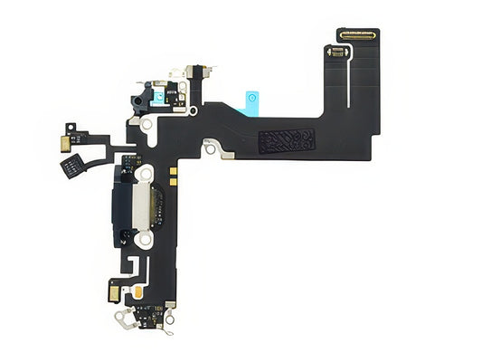 Flat cable + Connettore Ricarica + Microfono Nero senza logo per Apple iPhone 13 Mini