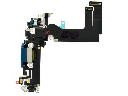 Flat cable + Connettore Ricarica + Microfono Blu senza logo per Apple iPhone 13 Mini