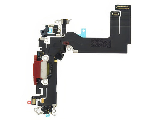 Flat cable + Connettore Ricarica + Microfono Rosso senza logo per Apple iPhone 13 Mini