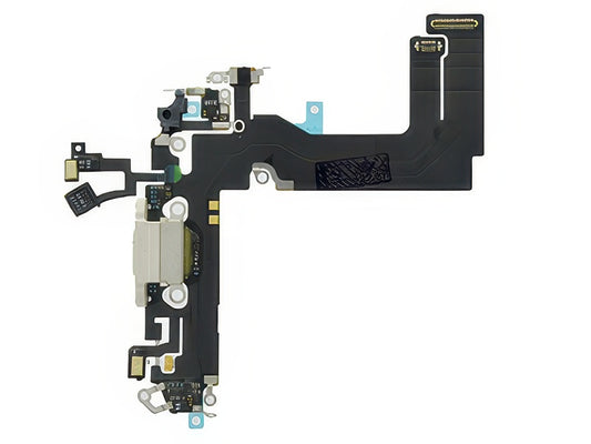 Flat cable + Connettore Ricarica + Microfono Bianco senza logo per Apple iPhone 13 Mini