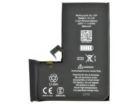 Batteria 3095 mAh qualità Premium Smart Celle AAA - Nuove zero cicli per Apple iPhone 13 Pro