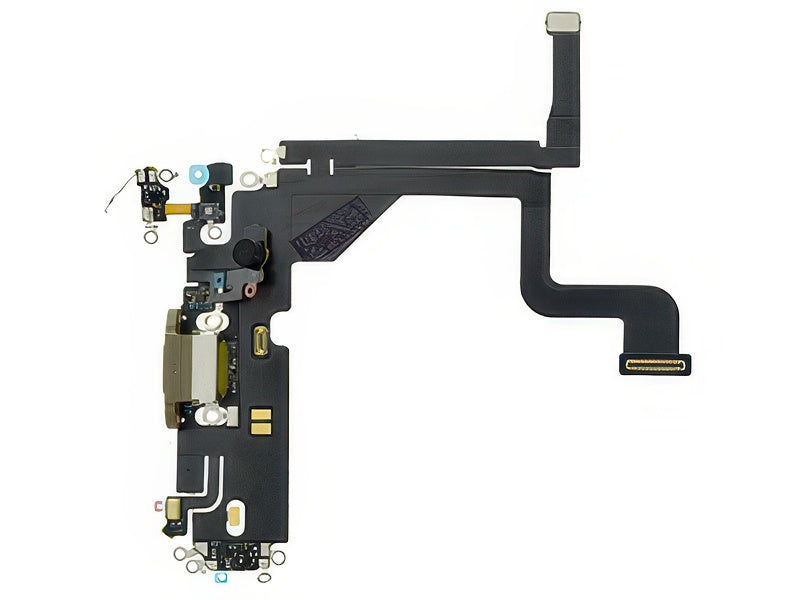 Flat cable + Connettore Ricarica + Microfono Oro senza logo per Apple iPhone 13 Pro