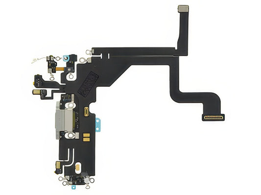 Flat cable + Connettore Ricarica + Microfono Bianco senza logo per Apple iPhone 13 Pro