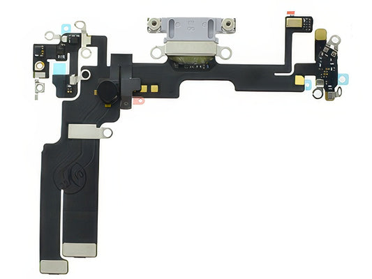 Flat cable + Connettore Ricarica + Microfono Violet senza logo per Apple iPhone 14
