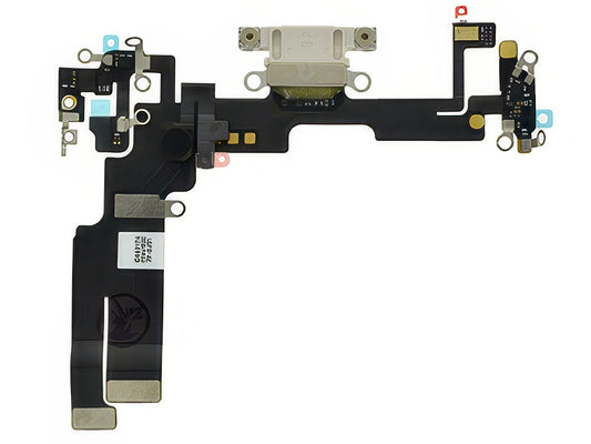 Flat cable + Connettore Ricarica + Microfono Bianco senza logo per Apple iPhone 14