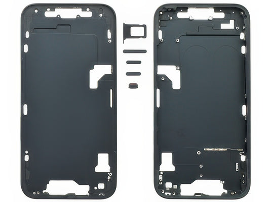 Frame in metallo + Tasti Laterali + Sportellino Sim Nero per Apple iPhone 14
