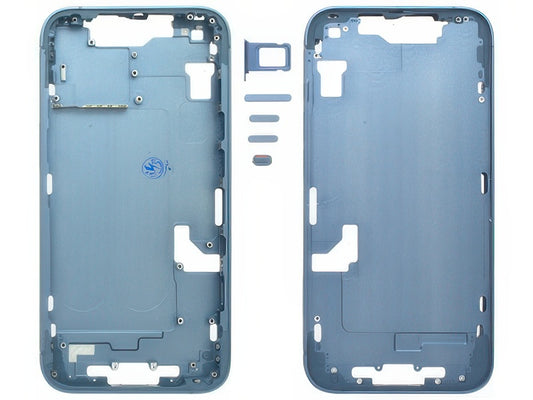 Frame in metallo + Tasti Laterali + Sportellino Sim Blu per Apple iPhone 14