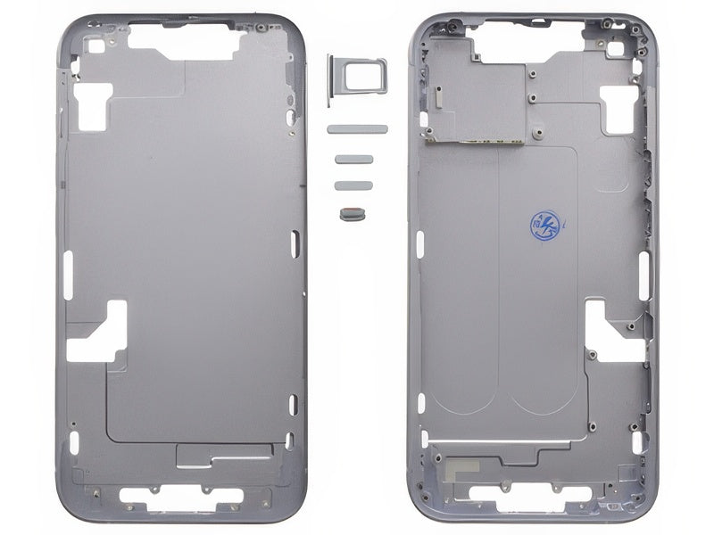 Frame in metallo + Tasti Laterali + Sportellino Sim Viola per Apple iPhone 14