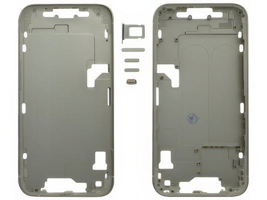 Frame in metallo + Tasti Laterali + Sportellino Sim Bianco per Apple iPhone 14