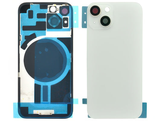 Cover Batteria + Vetrino Camera Bianco per Apple iPhone 14