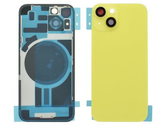 Cover Batteria + Vetrino Camera Giallo per Apple iPhone 14