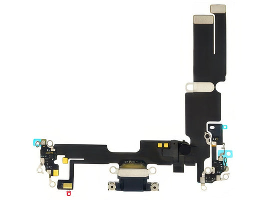 Flat cable + Connettore Ricarica + Microfono Nero senza logo per Apple iPhone 14 Plus