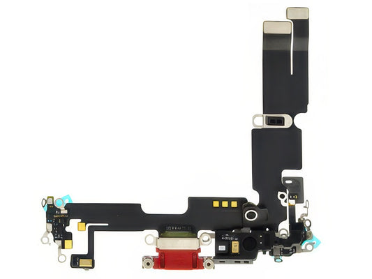 Flat cable + Connettore Ricarica + Microfono Rosso senza logo per Apple iPhone 14 Plus