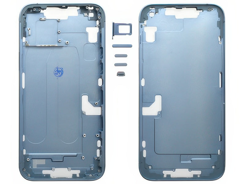 Frame in metallo + Tasti Laterali + Sportellino Sim Blu per Apple iPhone 14 Plus