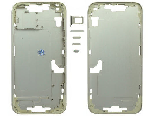 Frame in metallo + Tasti Laterali + Sportellino Sim Bianco per Apple iPhone 14 Plus