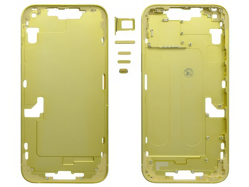Frame in metallo + Tasti Laterali + Sportellino Sim Giallo per Apple iPhone 14 Plus