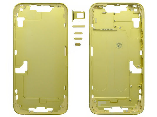 Frame in metallo + Tasti Laterali + Sportellino Sim Giallo per Apple iPhone 14 Plus