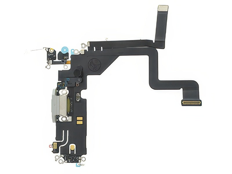 Flat cable + Connettore Ricarica + Microfono Bianco senza logo per Apple iPhone 14 Pro