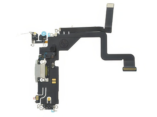 Flat cable + Connettore Ricarica + Microfono Bianco senza logo per Apple iPhone 14 Pro