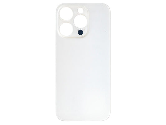 Vetrino Cover Batteria Bianco vers. "Big Hole" (foro camere più grande dell'originale) per Apple iPhone 14 Pro
