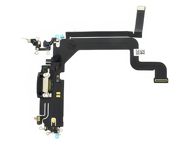 Flat cable + Connettore Ricarica + Microfono Nero senza logo per Apple iPhone 14 Pro Max