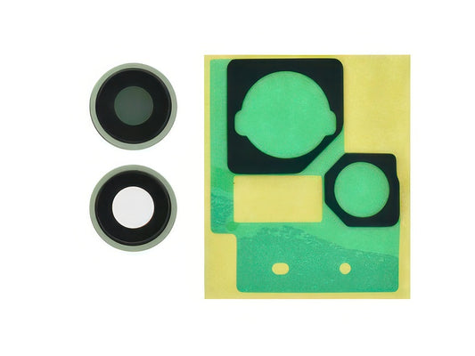 Cover Camera + Vetrino + Frame + Adesivo Verde Kit 2 Camere Completo per Apple iPhone 15