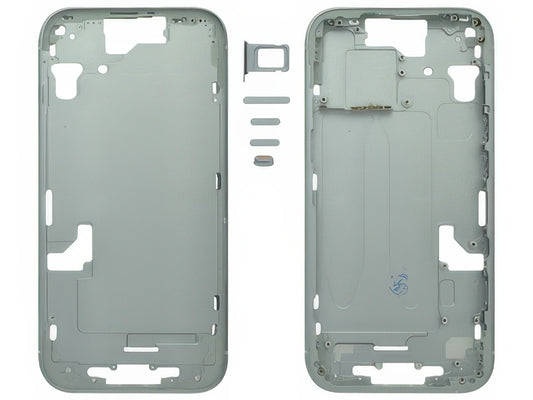 Frame in metallo + Tasti Laterali + Sportellino Sim Blu per Apple iPhone 15