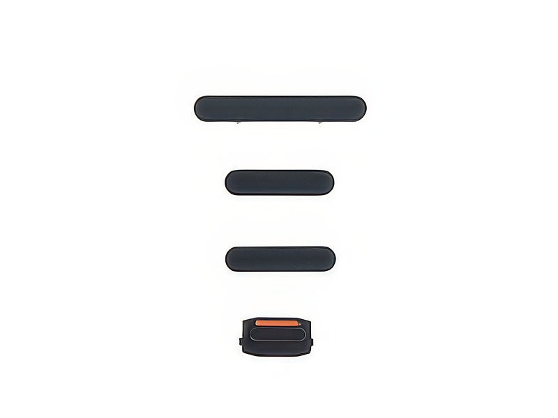 Set 4 Tasti esterni laterali completo Nero per Apple iPhone 15