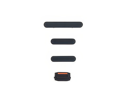 Set 4 Tasti esterni laterali completo Nero per Apple iPhone 15