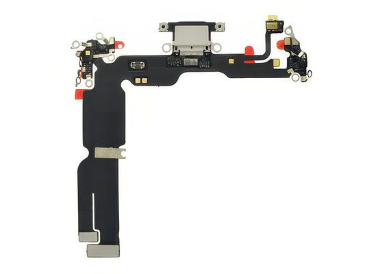 Flat Cable + Connettore Ricarica + Microfono + IC Nero senza logo per Apple iPhone 15 Plus