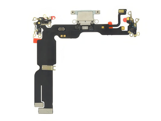 Flat Cable + Connettore Ricarica + Microfono + IC Blu senza logo per Apple iPhone 15 Plus