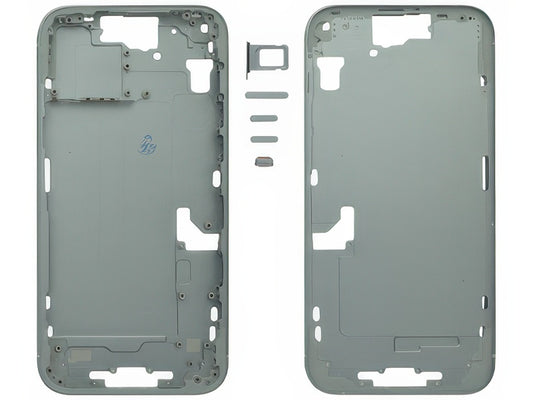 Frame in metallo + Tasti Laterali + Sportellino Sim Blu per Apple iPhone 15 Plus