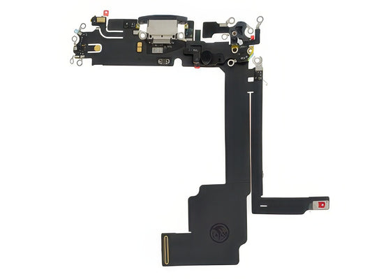 Flat Cable + Connettore Ricarica + Microfono + IC Titanium Blu senza logo per Apple iPhone 15 Pro Max