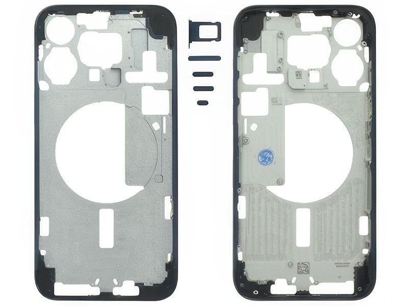 Frame in metallo + Tasti Laterali + Sportellino Sim Blu per Apple iPhone 15 Pro Max