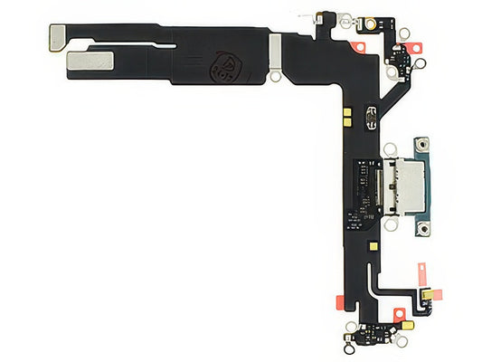 Flat Cable + Connettore Ricarica + Microfono Verde senza logo per Apple iPhone 16