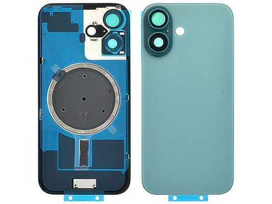 Cover Batteria Magnetica + Vetrino Camera Verde per Apple iPhone 16