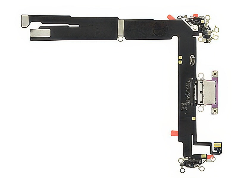 Flat Cable + Connettore Ricarica + Microfono Rosa senza logo per Apple iPhone 16 Plus