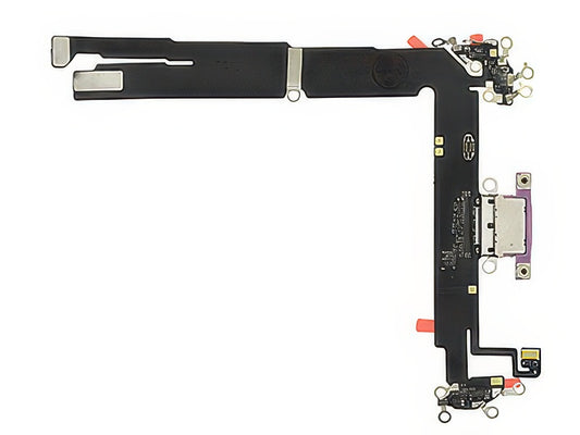 Flat Cable + Connettore Ricarica + Microfono Rosa senza logo per Apple iPhone 16 Plus