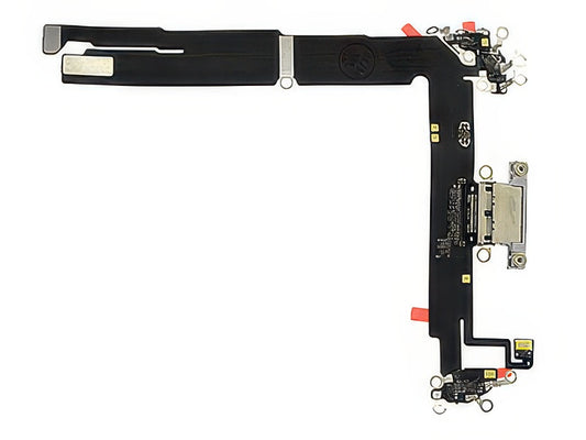Flat Cable + Connettore Ricarica + Microfono Bianco senza logo per Apple iPhone 16 Plus
