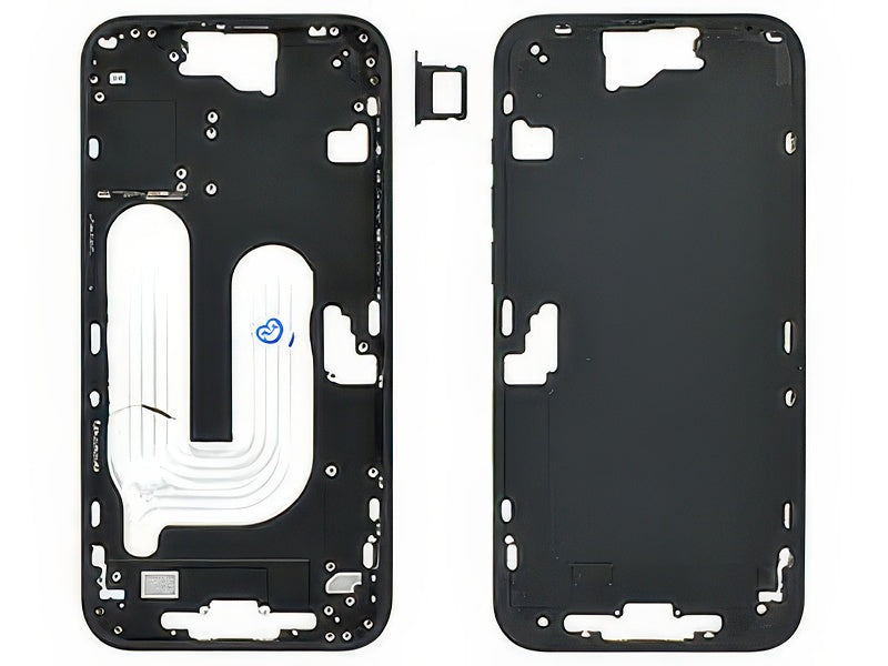 Frame in metallo + Tasti Laterali + Sportellino Sim Nero per Apple iPhone 16 Plus