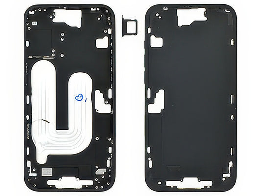 Frame in metallo + Tasti Laterali + Sportellino Sim Nero per Apple iPhone 16 Plus