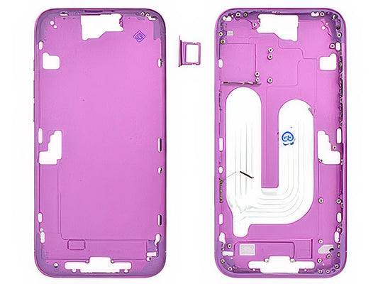 Frame in metallo + Tasti Laterali + Sportellino Sim Rosa per Apple iPhone 16 Plus