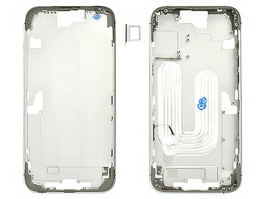 Frame in metallo + Tasti Laterali + Sportellino Sim Withe per Apple iPhone 16 Plus