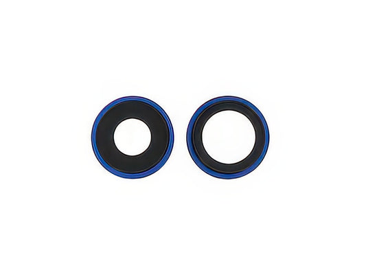 Anello Esterno Camera Posteriore Kit 2 Camere Blu per Apple iPhone 16 Plus